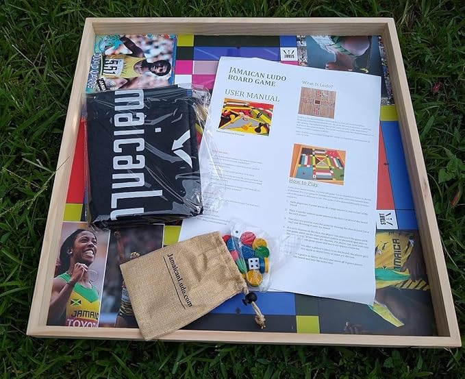 Jamaican Ludo Legendary Athletes Edition – 24x24 Oversized Board Game | Celebrating Jamaica’s Sports Icons | Fun Multi-Player Entertainment for Family Game Night | Ludi Ludy Loodi | Gift Idea