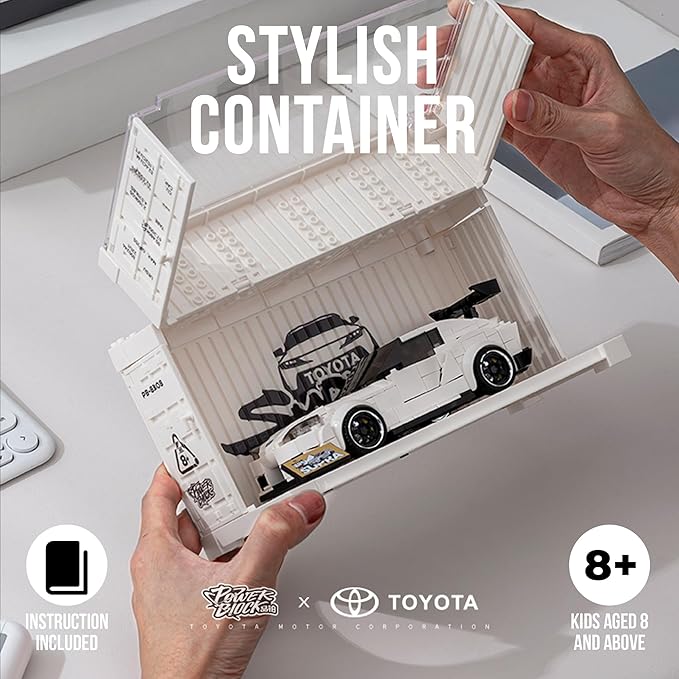 dOMOb Toyota Supra Car Building Kit – 367 pcs Building Blocks Set w/Container Display Box – Modular Scale 1:32 Model – Bricks Toy for Kids &amp Adults 8+ – for Boys Hobbyist Collector