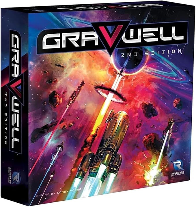 Renegade Game Studios Gravwell 2nd Edition Escape a Black Hole 2-6 players Ages 10+ Playing time 30-45 minutes