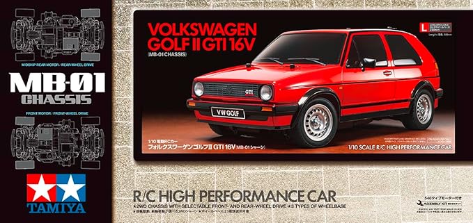TAMIYA 58748 1/10 RC Volkswagen Golf II GTI 16V MB-01 Kit