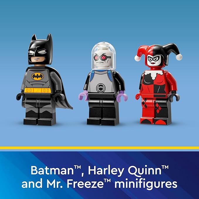 LEGO DC Batman : Batman with The Batmobile vs. Harley Quinn &amp Mr. Freeze Building Toy - Pretend Play Toy for Boys &amp Girls Ages 8+ Years - Gift for Christmas - 76274