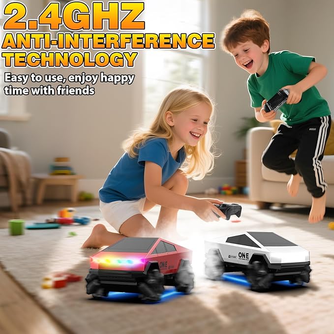 Gesture Sensing RC Stunt Car Toys for 6-12 Years Old Boys Girls 1/28 Scale 4WD RC Drift Car 2.4Ghz RC Cars Seven Light Modes Hand Controlled 360°Rotating Cool Birthday Gifts for Kids