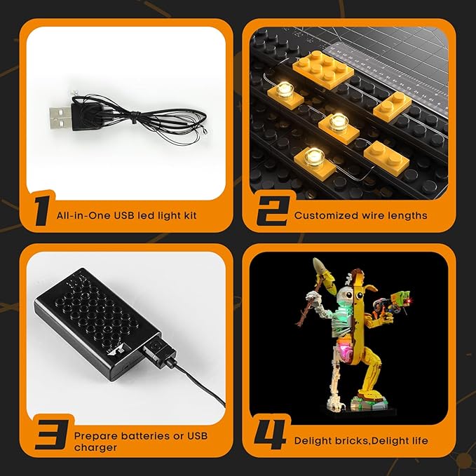 LIGHTAILING Light for Lego-77072 Peely-Bone - Led Lighting Kit Compatible with Lego Building Blocks Model - NOT Included The Model Set