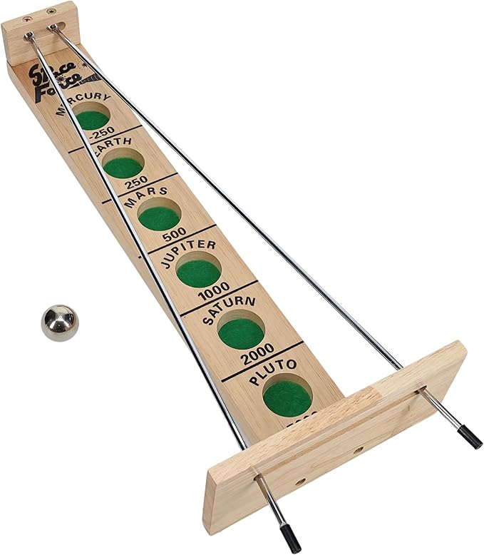 WE Games Shoot the Moon - Classic Solid Wood Rolling Ball Game for Family Fun &amp Skill Building Enhances Social Skills Patience &amp Perseverance