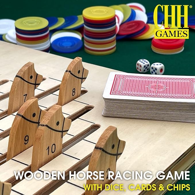 CHH The Racing Horse Game – Classic Family Board Game – Quality Construction and Fun for All Ages
