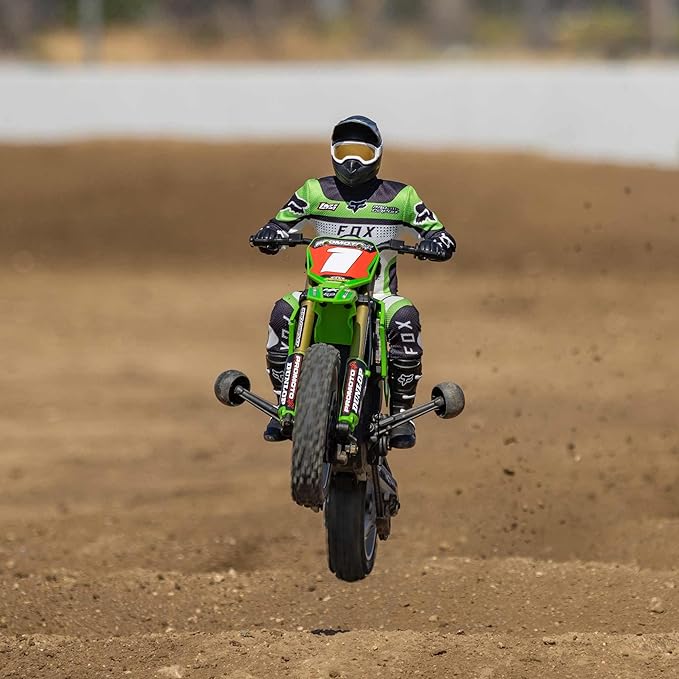Losi RC Motorcycle Promoto-MX 1/4 Motorcycle Ready-to-Run Combo Includes Battery and Charger Pro Circuit LOS06002 Green