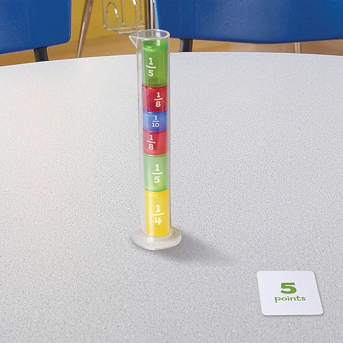 Educational Insights Fraction Formula - 3rd Grade Math Games Fractions Manipulatives and Fraction Flash Cards Kids Math Games for The Classroom or Home Teaching Fractions for Kids Ages 8+