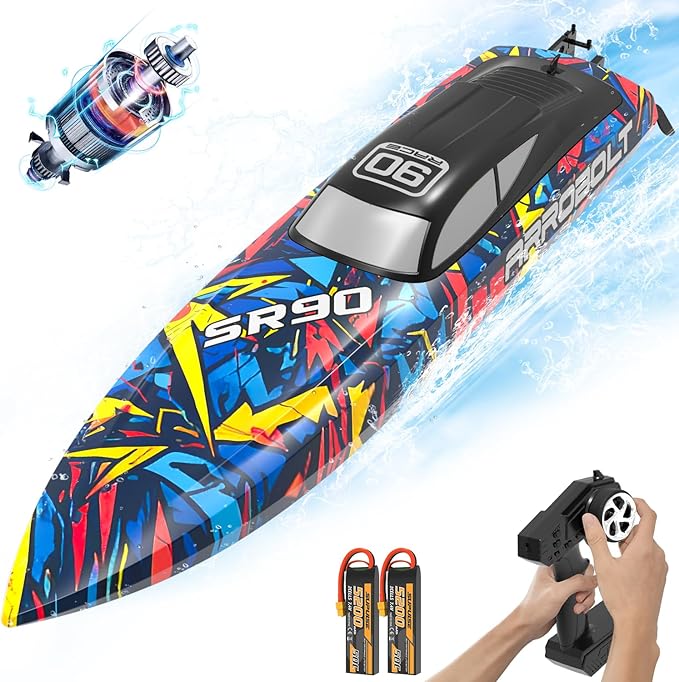 volantexrc Brushless RC Boat Vector90 High Speed Remote Control Boat Romote Control Fast Racing RC Boat for Adults (79805)