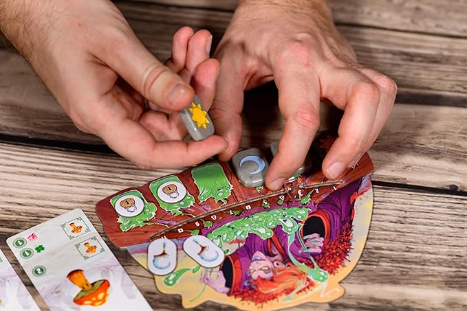 Asmodee Carnuta Board Game - Collect Ingredients &amp Score Points in a Potion Brewing Strategy Game with Acrylic Runes Family Fun for Kids &amp Adults Ages 10+ 2-4 Players 30 Minute Playtime