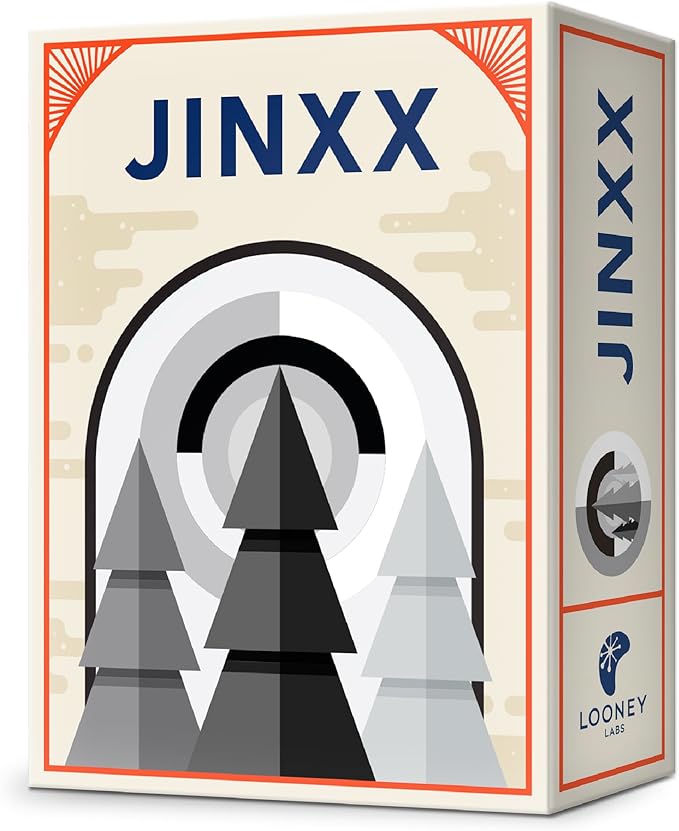 Looney Labs Jinxx – A Compact Abstract Strategy Game for 2-4 Players Featuring Stackable Pyramids