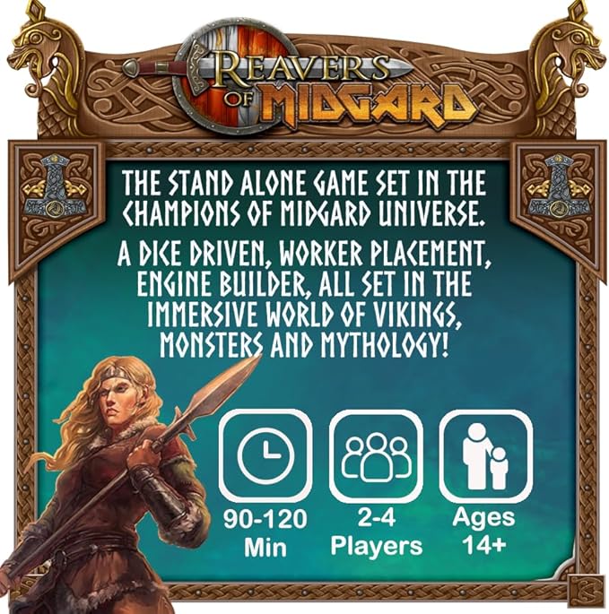 Grey Fox Games Reavers of Midgard | Viking themed Strategy Board Game | 2-4 players | 90 Minutes