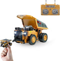 BRRRRT 1/64 RC Dump TruckMini Dump Truck Toy8-Channel Remote Control Toy with Metal Bed &amp Light RC Construction VehiclesType-C Built-in BatteryBirthday Gifts for Boys and Girls Age 3+