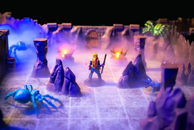Dirt Cheap Dungeons Goblin Cavern Set - 143pc Modular Cave &amp Tunnel Kit - 5.5ft of Linear Walls for 1 Grid TTRPG - D&ampD Pathfinder Daggerheart