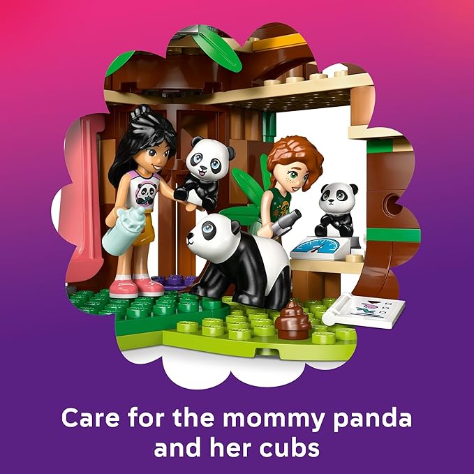 LEGO Friends Panda Sanctuary Animal Care Building Toy - Playset for Girls &amp Boys Ages 7+ - Gift Idea for Birthdays - W/ 2 Minifigures &amp Panda Toys - 42648