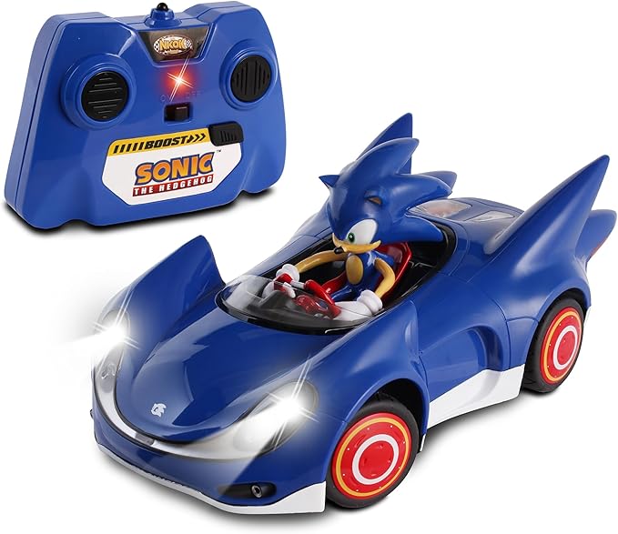 NKOK Sonic and Sega All Stars Racing Remote Controlled Car - Sonic The Hedgehog for Ages 6 and up Allows Children to Pretend to Drive and Have Fun at The Same Time!