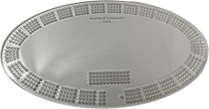 Oval Cribbage Board Template - 4 Lane USA