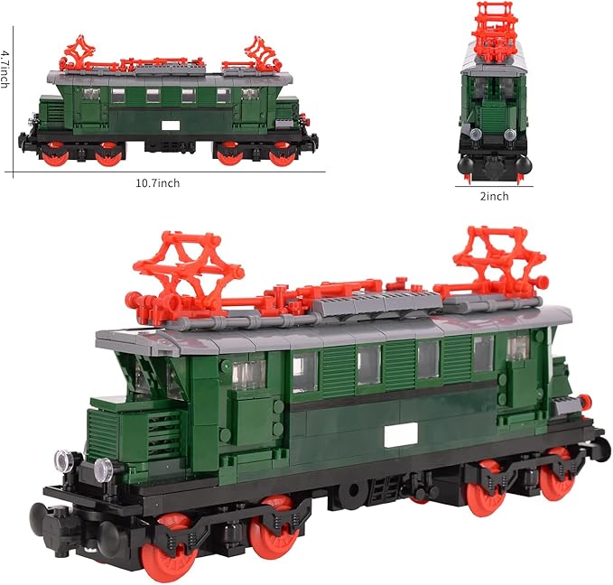 Train Carriage Building Block Kit – Classic Rail Car Model for MOC Train Sets Compatible with All Major Brick Brands Creative Add-On for Custom Railway Builds