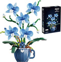 Blue Orchid Flower Building Set for Adults Coffee Cup Orchid Botanical Collection Plant Building Kit Home and Office Decor Gift for Christmas Day Valentines Birthday 567pcs