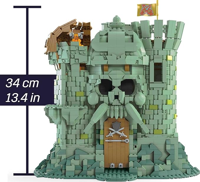 MEGA Masters of The Universe Building Set Castle Grayskull with 3508 Pieces 6 Poseable Micro Action Figures 13+ Inches Tall for Adult Collectors