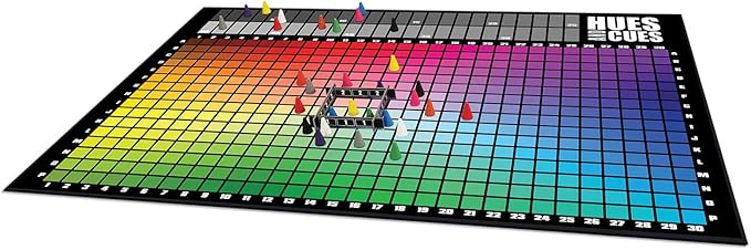 HUES and CUES - Vibrant Color Guessing Board Game for 3-10 Players Ages 8+ Connect Clues and Guess from 480 Color Squares