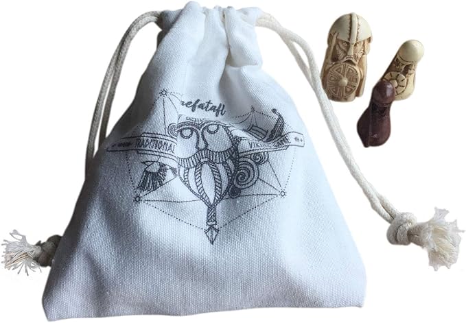 Hnefatafl - The Viking Game - Authentic National Museums Scotland Version | Includes Uniquely Designed Cotton Drawstring Pouch/Bag for Playing Pieces