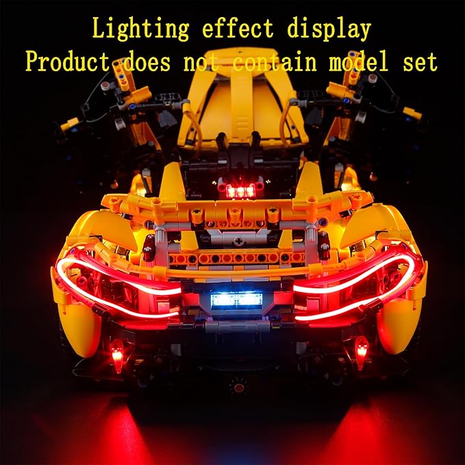 LED Light Kit Compatible with Lego McLaren P1 Building Blocks Model - Lighting Set for Technic 42172 (Model Set Not Included)