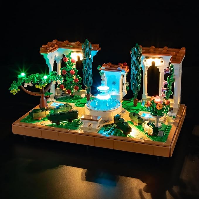 LED Light Set Compatible with Lego 10359 Fountain Garden Icons Building Blocks Model - Model Set NOT Included