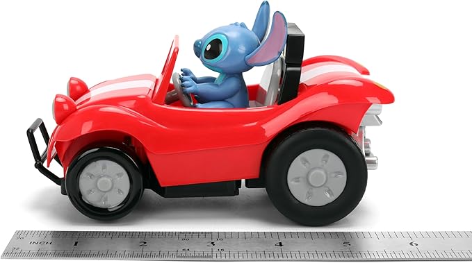 Jada Toys 1:32 RC Disney Stitch Buggy – Simple Function Remote Control Car with Built-in Stitch Figure and 5.5 Body – Kid-Friendly RC Vehicle