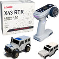 LDARC 1:43 Scale Mini RC Crawler RTR RC Rock Truck 4x4 2.4GHZ Hobby Grade Remote Control Car Model Vehicle RC Buggy Comes with a DIY Replaceable Body Shell(Grey)