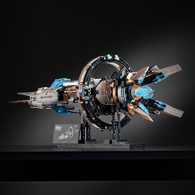 Space Spaceship Building Blocks Setwith Lights and Power MotorInterstellar Space StationSpace Exploration ToyCreative Gift Idea for Adults and Space Fansfor Boys and Gril Age 8-12