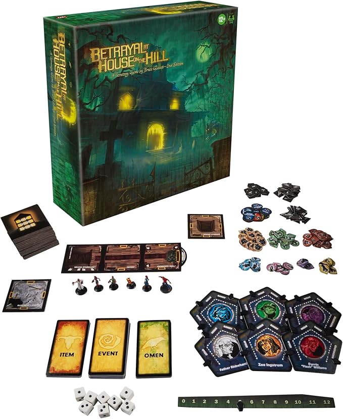 Hasbro Gaming Avalon Hill Betrayal at The House on The Hill Second Edition Cooperative Board Game Ages 12 and Up 3-6 Players 50 Chilling Scenarios