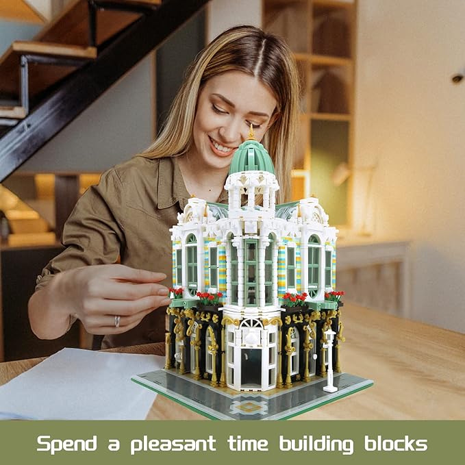 ZenithFlow Street View Building Blocks Kit Gem Store Mini Blocks Construction Toys European Architecture Model House Store Building Set Idea Gifts Home Decoration Collection for Adults 3115 PCS