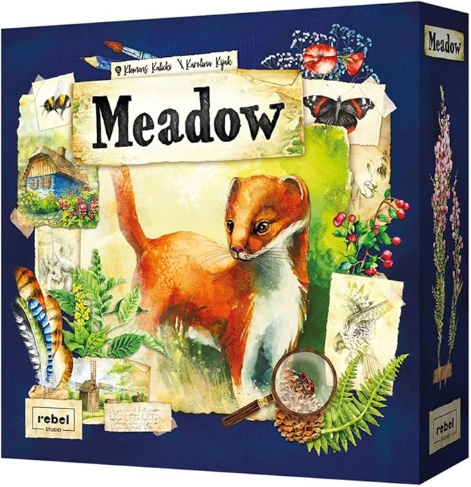Meadow Board Game - Nature Observing Drafting and Set Collection Game Strategic Exploration Fun Family Game for Kids &amp Adults Ages 10+ 1-4 Players 60-90 Minute Playtime Made by Rebel Studio