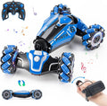 RC Stunt Car 2.4GHz 4WD Drive Remote Controlled Gesture Sensor Toy Car Hand Remote Control car with 360° Flipping Light and Music Children's Toys for Boys and Girls Aged 5-13