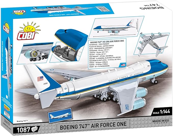 COBI Boeing 747 Air Force One Plane Building Set 1087 Pieces