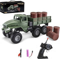 RC Military Truck 1:16 Military Carrier Car Off-Road Crawler Transpotr Truck 6WD with LED Light for Teen Adults