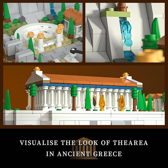 Architecture The Acropolis in Athens Building Sets Collectible Model for Adults Home Décor Model Building Kit Creative DIY Activity Famous Landmarks Collection (1947 Pieces)