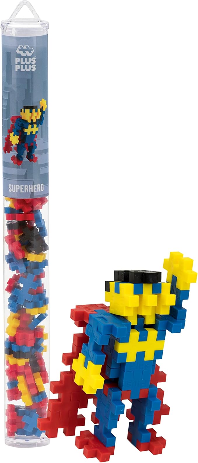 PLUS PLUS Building Block Playset Kit Themed Figures 3D Puzzle Fun Stem Toys for Kids 350 Mini Interlocking Pieces - 5 Tube Bundle Fantasy Battle