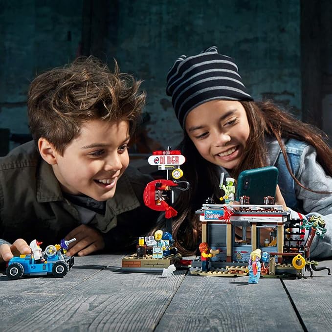 LEGO Hidden Side Shrimp Shack Attack 70422 Augmented Reality (AR) Building Set with Ghost Minifigures and Toy Car for Ghost Hunting Tech Toy for Boys and Girls (579 Pieces)