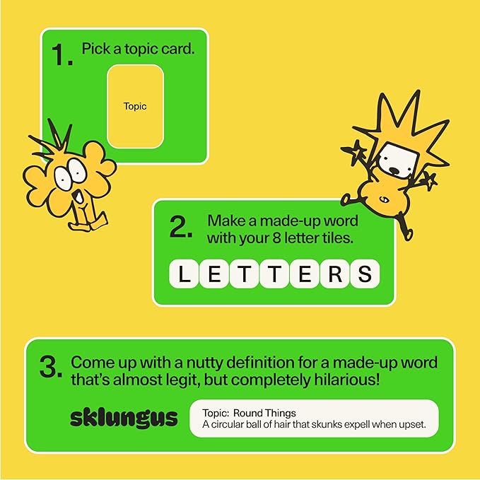 The Game of Made-Up Words. Viral Funny Party Word Board Game for Adults Teens and Kids 14+. Easy to Learn (Base Edition)