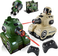 2 Pack RC Battle Tanks RC Tank that Shoots with Infrared System &amp Sound Effects Remote Control Tank with HP Station for Boys &amp Girls Age 6-12 Christmas Birthday Easter Gifts for 8-12