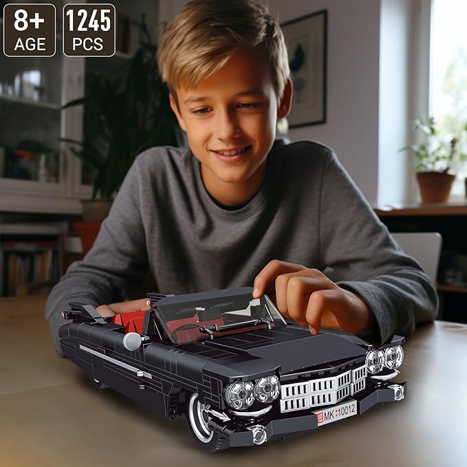 Mould King Sports Car Building Block Kits MOC Classic Car Model Kit Supercar Racing Model Building Sets Authentically Detailed Build and Display Model for Home or Office Décor (1245+ Pieces)