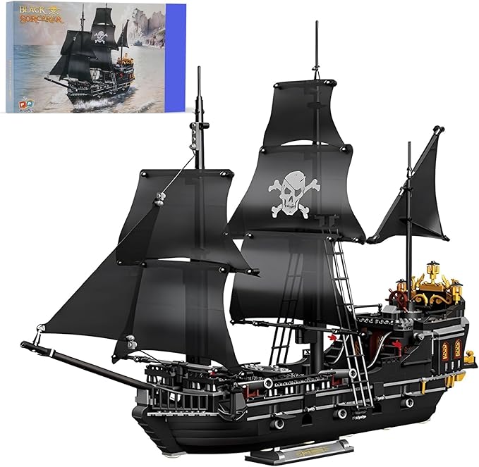 1424PCS Pirate Ship Building Blocks ToysCreator Architecture CorsairBuilding Set(Not Compatible with Lego Pirates of The Caribbean) Wonderful Choice for 6+ Boys Girls or Adults