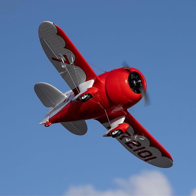 E-flite RC Airplane Gee Bee R-2 1.0m BNF Basic (Transmitter Battery and Charger NOT Included) with AS3X+ and Safe Select EFL020550