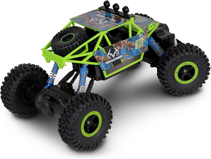 NKOK Realtree: 1:16 Scale RC: Rock Crawler - Edge Camo Blue - 2.4 GHz Radio Control #81612 Competition Series Real Time 4x4 Officially Licensed Ages 6+