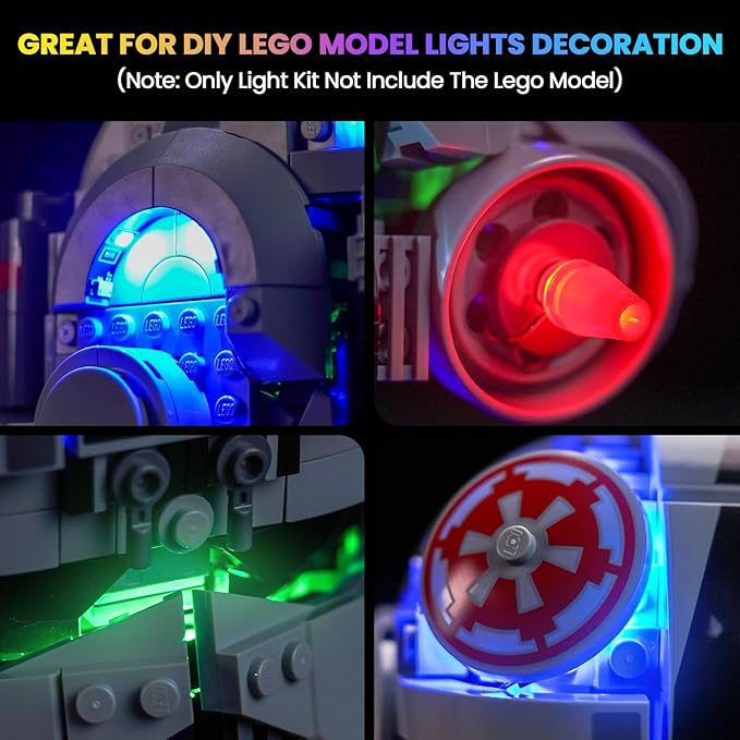 Upgraded Led Light Kit Compatible with Lego at-at Driver Helmet Building Set Lights Decoration Compatible with Lego 75429 (Model Not Included)