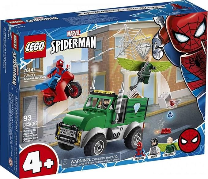 LEGO Marvel Spider-Man Vulture's Trucker Robbery 76147 Playset with Buildable Bank Truck Toy and Superhero Minifigures New 2020 (93 Pieces)