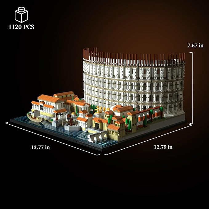 Givenni Architecture The Roman Colosseum Building Sets Collectible Model for Adults Home Décor Model Building Kit Creative DIY Activity Famous Landmarks Collection (3989Pieces)