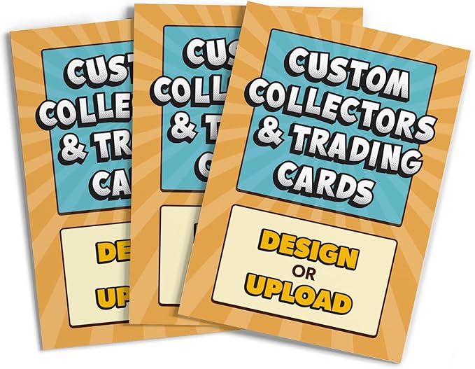 GotPrint Custom Collectors Cards | Add Your Photo Name Stats or Text | Personalized Design | Sports Teams | Baseball | Gaming | Gifts for Kids and Family Rectangle 2.5” x 3.5” 250 Qty