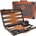 Premium Backgammon Set Backgammon Sets for Adults15 Inches Backgammon Board Games for Adults and Kids Travel Backgammon Set Strategy Game Checkerboard Design Brown